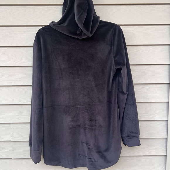 Lands End Velour Hooded Pull Over Warm Top - Picture 2 of 12